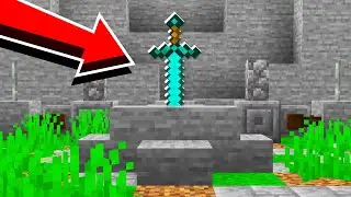 How to Build a SWORD STUCK IN STONE in Minecraft! 