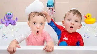 Five Kids Bath Song + more Childrens Songs and Videos