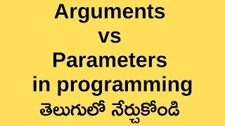 Difference between Arguments vs Parameters in Programming | Python In Telugu | Sai Gopi