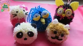 DIY Keychains on a backpack / Pompons by own hands