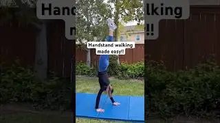 How to EASILY walk in a handstand! 🤸‍♀️ #tutorial #handstand #gymnastics #cheer #dance #acro