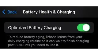 How To Enable/Disable Optimized Battery Charging