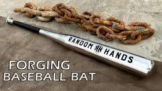 Rusted Chain Forged into a Steel BASEBALL BAT