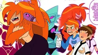 Gwen sprays on Wildmutt - Ben 10 Comic Dub