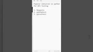 API testing Libraries in Python Automation