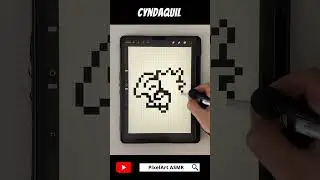 Cyndaquil | Pokemon | ASMR Pixel Art #Shorts