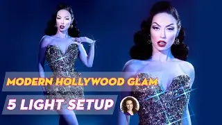 Modern Hollywood Glam Photoshoot with 5 Lights! 🤩  🤯