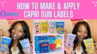 How to make Capri Sun Labels | How to Design Capri Sun Labels | CANVA TUTORIAL | Birthday Party