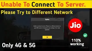 Unable To Connect To Server. Please try to different network Solved problem