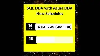 #SQL DBA with Azure DBA #Training with #RealtimeProject from #SQLSchool