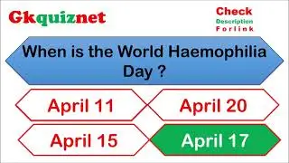 important days quiz april | national international days | important dates| General knowledge quiz|