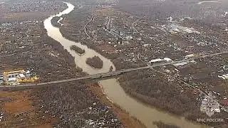 Мониторинг паводковой обстановки на реке Иня