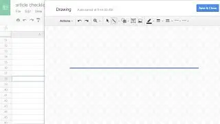 Google Sheets - How to Draw a Straight Line