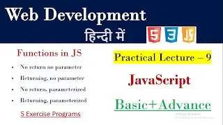 What is Function in JavaScript | Lecture 9 | How to create function in JavaScript