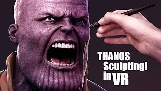 Sculpting Thanos in VR - (Virtual Reality and Blender 2.8)