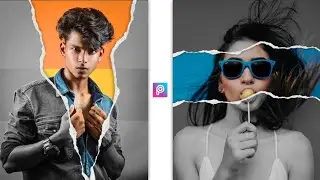 Torn Paper Photo Editing Tutorial in Picsart || Paper Tear Photo Editing Picsart - CS EDITZ