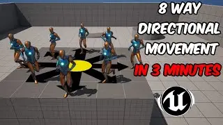 Make an 8-Way Directional Movement in 3 MINUTES | Unreal Engine 5 Tutorial