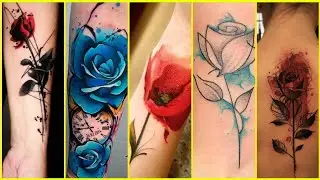 Lovely Watercolor Rose Tattoo Designs For Girls 2025 | Watercolor Tattoos For Ladies | Women Tattoos