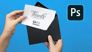 Create Greeting Card In Hand PSD Mockup | Adobe Photoshop