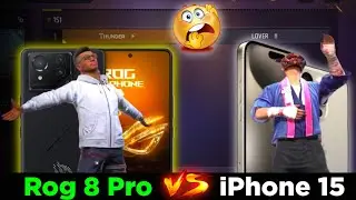 Rog Phone 8 Pro Vs iPhone 15 Pro Gameplay | Thunder Vs Lover Free Fire