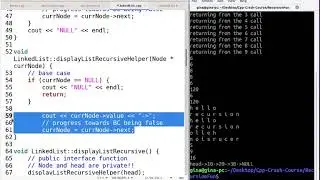 Recursion Examples Using Linked List Forward and Backward Traversal