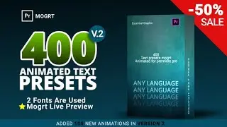 400 Text Presets For Premiere Pro MOGRT | Premiere Pro Template