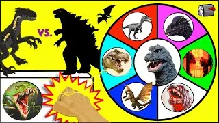 Dinosaurs vs Godzilla SPINNING WHEEL SLIME GAME w/ Figures & Cool Toys