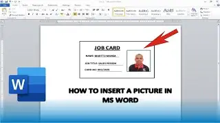 How to insert picture using MS Word for beginners