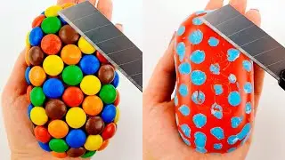 Soap Carving ASMR - M&M's and Soap Cubes - Relaxing Soap Sounds ASMR(no talking) P048