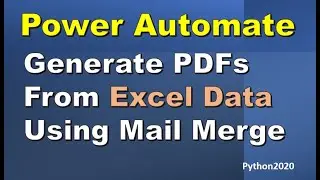 Power Automate How To Create PDFs From Excel Data, Word Template | Power Automate PDF Creation