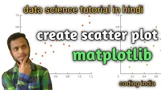 how to create scatter plot in matplotlib - matplotlib tutorial| data science tutorial | coding india