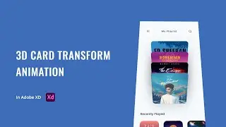 3D Card Animation in Adobe XD | 3D Transforms | Auto Animate