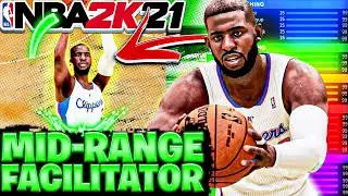 BEST RARE MID RANGE FACILITATOR BUILD IN NBA 2K21 NEXT GEN! (CHRIS PAUL BUILD!)