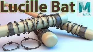 how to model a zombie killing baseball bat /Lucille bat in maya 2017