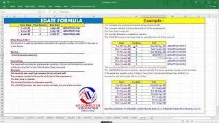 MS Excel: How to use the EDATE Function || How to use the Excel EDATE function