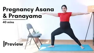 Pregnancy Asana & Pranayama Basics | Prenatal Yoga for 2nd & 3rd Trimester | Online Pregnancy Yoga