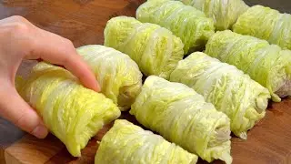 Delicious recipe the whole family can enjoy! Napa Cabbage roll!