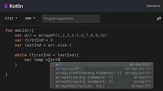 Reverse an array with WHILE loop (Kotlin)