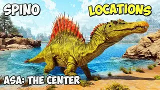 (ASA The Center) ALL Spino Spawn Locations On ARK Survival Ascended