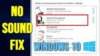 How To Fix Microphone Not Working on Windows 10 Problem