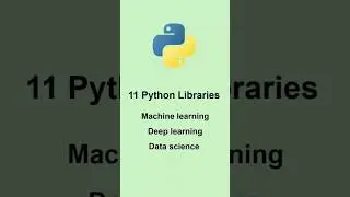 Data science/Machine learning Python Libraries 