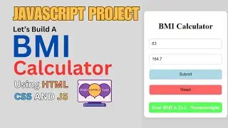 Build a BMI Calculator with HTML, CSS & JavaScript - Step-by-Step Tutorial for Beginners #coding