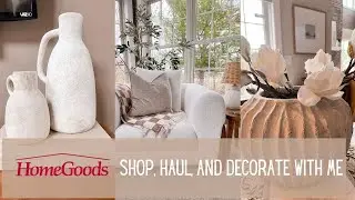 HOMEGOODS DECORATE WITH ME | SHOP, HAUL AND SIMPLE DECORATING IDEAS