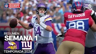 Minnesota Vikings vs. New York Giants | Semana 1 - NFL 2024 | Highlights Resumen en español