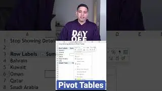 Stop showing detailed data in pivot Tables