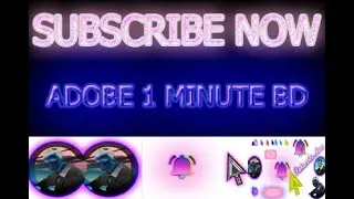 Neon Effect On Subscribe Button /Neon Effect On Text/Neon text effect in photoshop#Adobe_1_Minute_BD