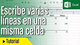 Tutorial Excel en español: Cómo incluir varias líneas en una misma celda