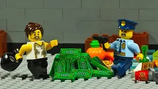 Lego City Bank Robbery Homeless Man Found Money Bag