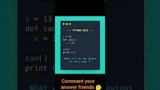 comment your answer🤔 | #quiz #answer #pythonprogramming #beginners