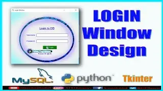 Login System connected to  Database || Stylish Login Window  Design in Python Using Tkinter & MySQL